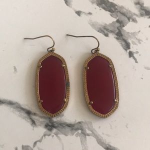 Maroon and Gold Kendra Scott Earrings